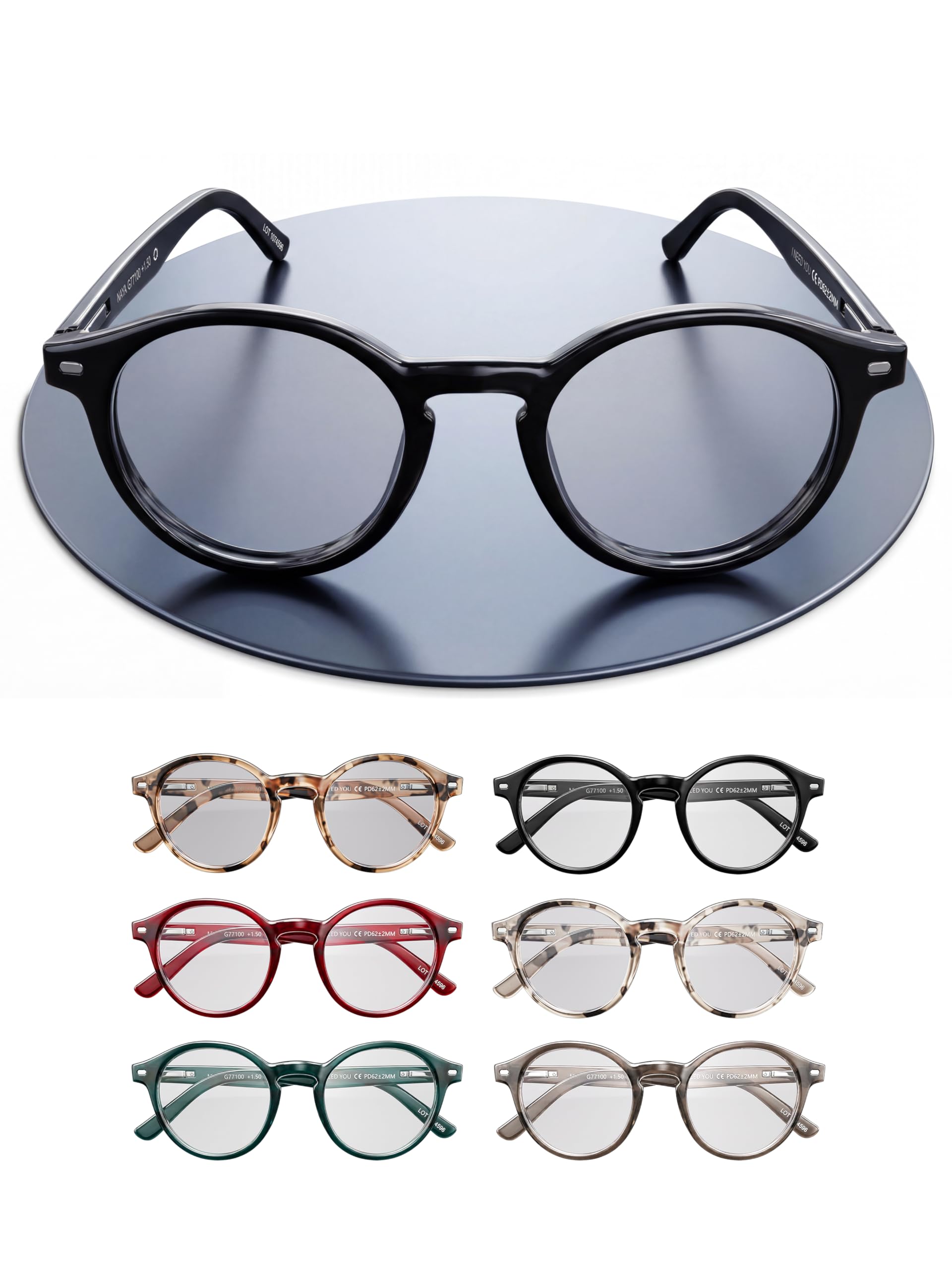 I NEED YOU Sonnenbrille FIJI für Damen & Herren Rund Retro,