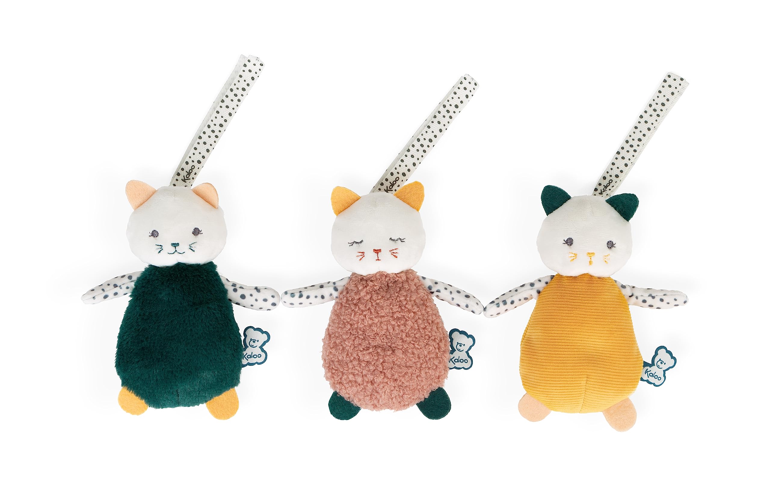 Kaloo, Stimuli, My Little Huggable Cats, Set of 3 Sensory Soft Toys Baby, Motricity & Manipulation Early-Learning Toy - Image 3