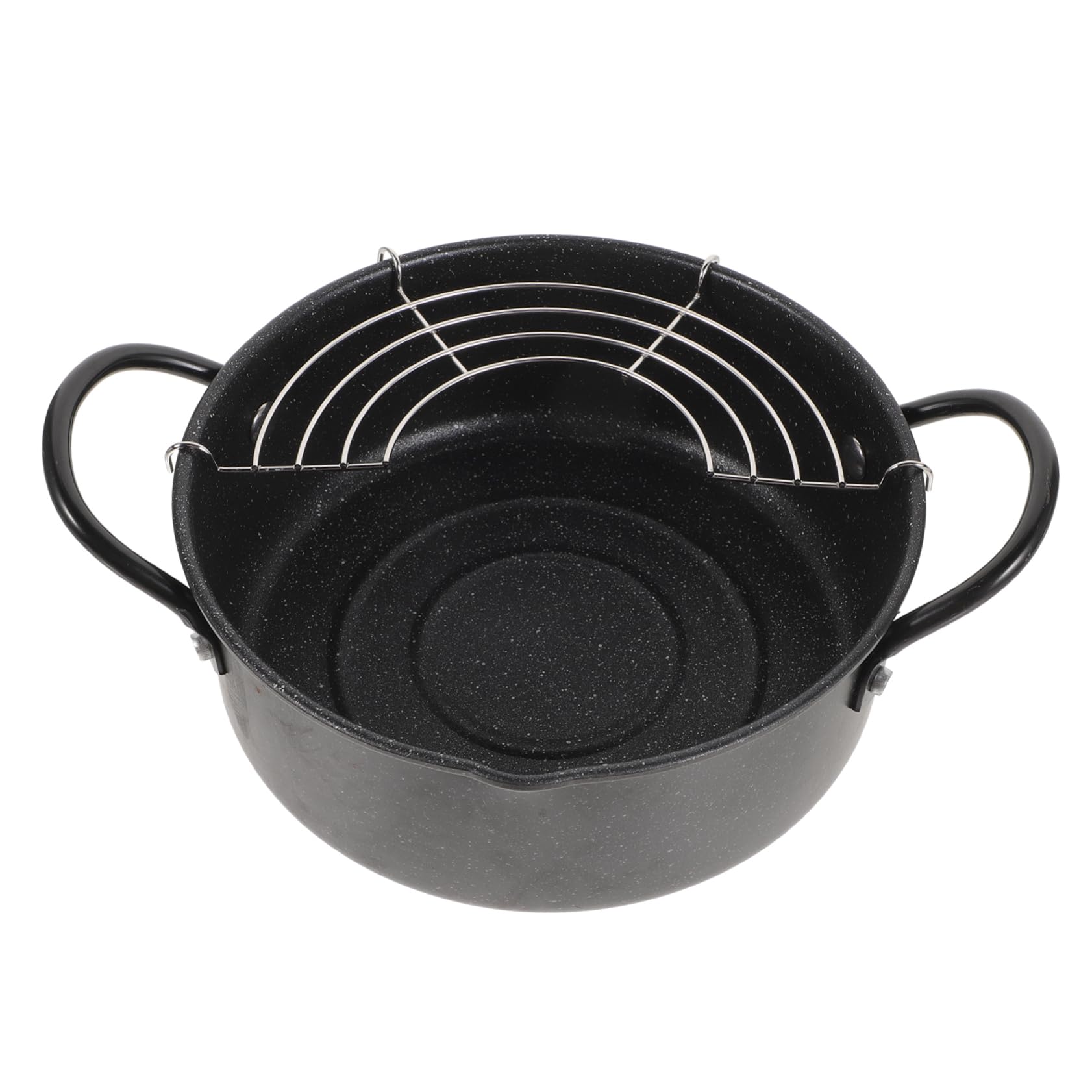 DECHOUS Stainless Steel Deep Fryer Tempura Frying Pot with Drainer Rack Retention