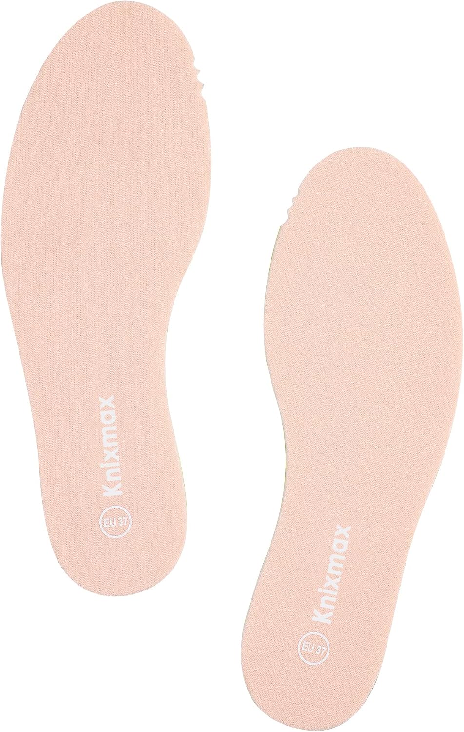 Knixmax Memory Foam Insoles for Women Men, Super Soft Shoe Inserts for Sneakers Slippers Boots Liners Replacement Inner Soles, Cushioned Flat Shoe Pads Pink EU 38.5