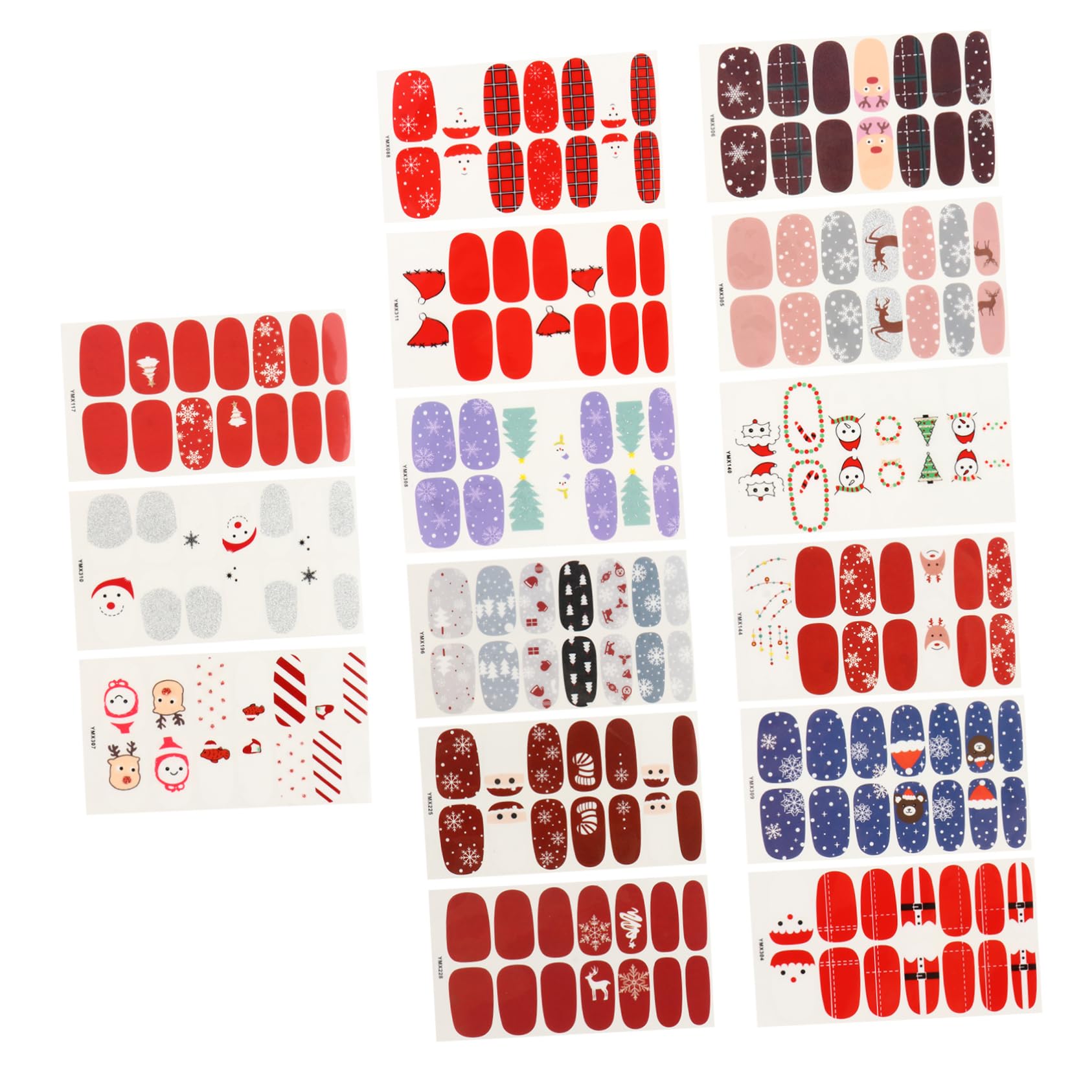 FRCOLOR 2 Set Adesivi Per Unghie Natalizi Adesivi Unghie Natale Per ie Natale Per Smalto Natalizi Decorazioni Per ie Adesivo Per ie Carta 15 Fogli * 2