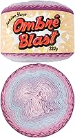 Vista 30 de JubileeYarn Hilo Ombré Blast - 220g/pastel Algodón Peso Bebé - Cripta de Hielo - 1 Pastel