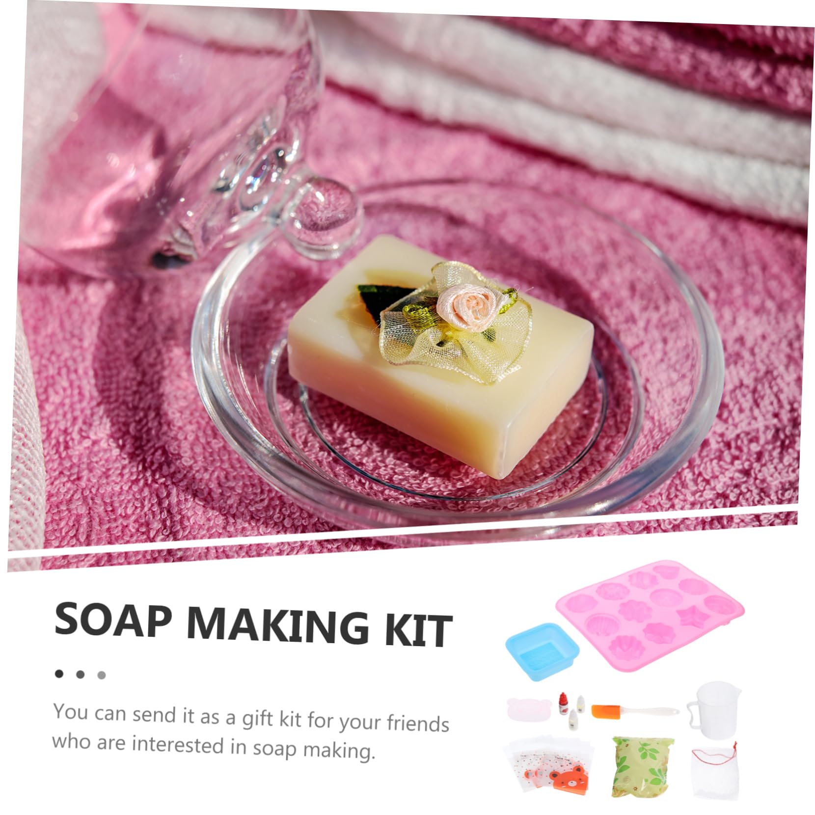 NUOBESTY 1set Kit Per La Creazione Di Sapone Fai Da Te Per Principianti Accessori Per Produzione Di Sapone Casa Varietà Di Forme e Colori Casual