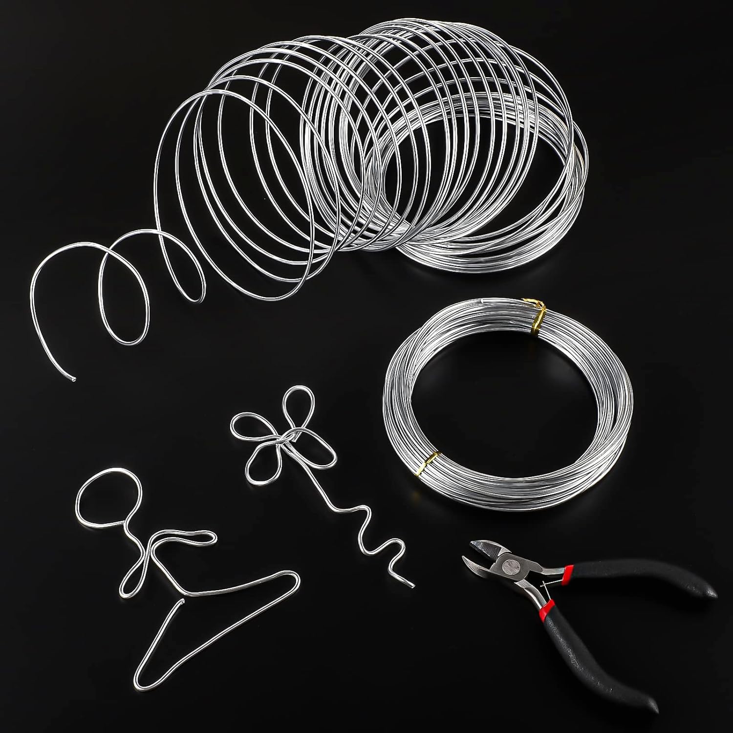 12 Gauge Craft Wire, 66 Feet Aluminum Wire Bendable Metal Crafting Wire