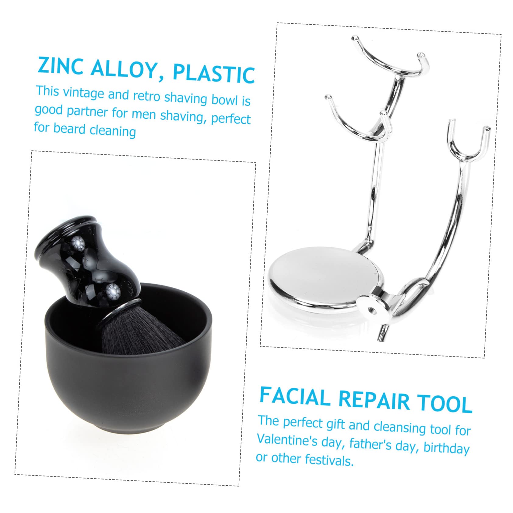 Healeved Pennello e Ciotola da Barba per Uomo Pennello per Barba Tazza per Ciotola per Kit da Completo