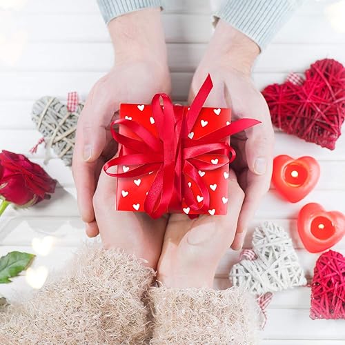 Miniatura 7 de PLULON 6 hojas de papel de regalo de cumpleaños de corazones colorido papel de regalo para cumpleaños, baby shower, bodas