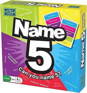 Name 5 - Quick Thinking Game, Can You Name 5 Things Card Game?