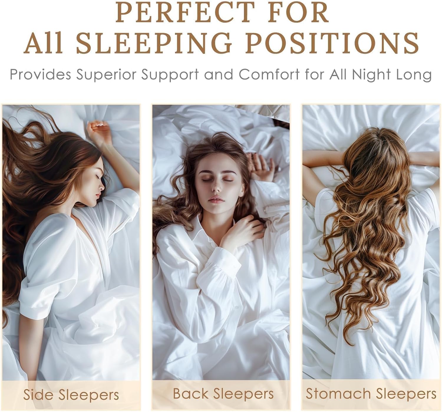 HUXMEYSON Pillows Queen Size Set of 4, Luxury Hotel Bed Pillows Set with Down Alternative Filling for Side and Back Sleepers - Image 7