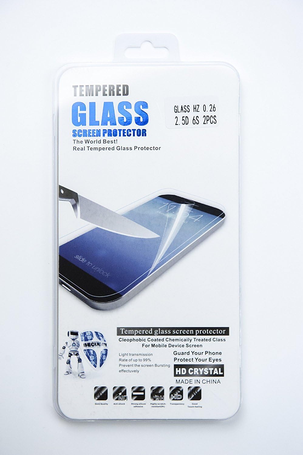 iPhone 6S Plus 6 Plus Screen Protector Glass, Kowloon iPhone 6 Plus Tempered Glass Screen Protector for Apple iPhone 6S Plus, iPhone 6 Plus (2-Pack)