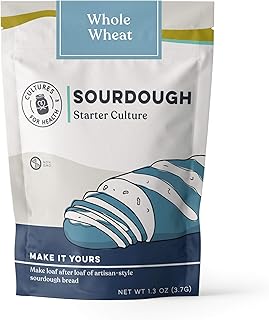 Cultures for Health Whole Wheat Sourdough Starter | Dehydrated Heirloom Culture for DIY Artisan Bread | Perfect for Muffins, Pancakes, Whole Wheat Pasta, & More | Non-GMO Prebiotic Sourdough Bread
