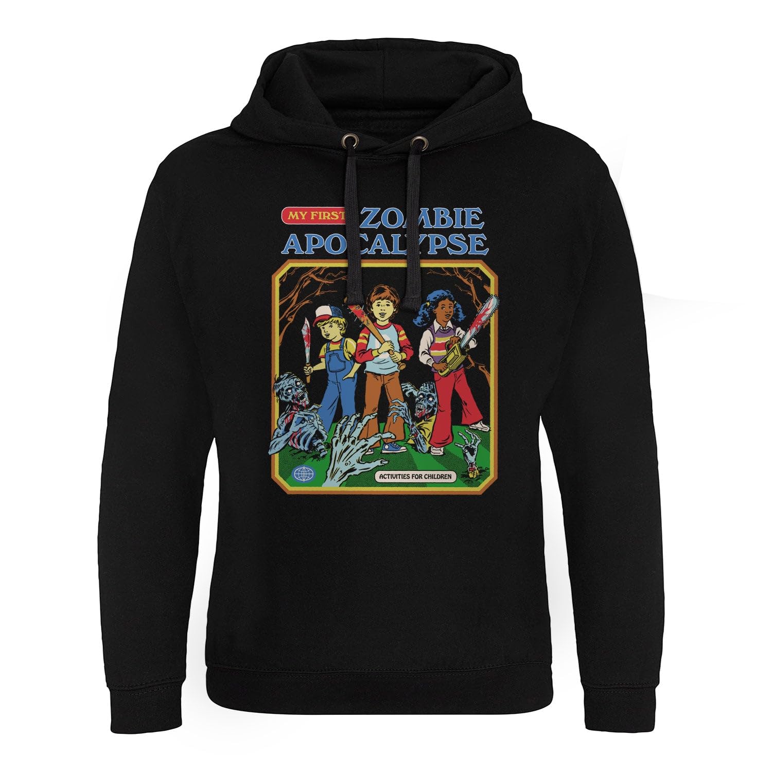 Steven Rhodes Unisex Black Officially Licensed My First Zombie Apocalypse Epic Hoodie (Black), X-Large