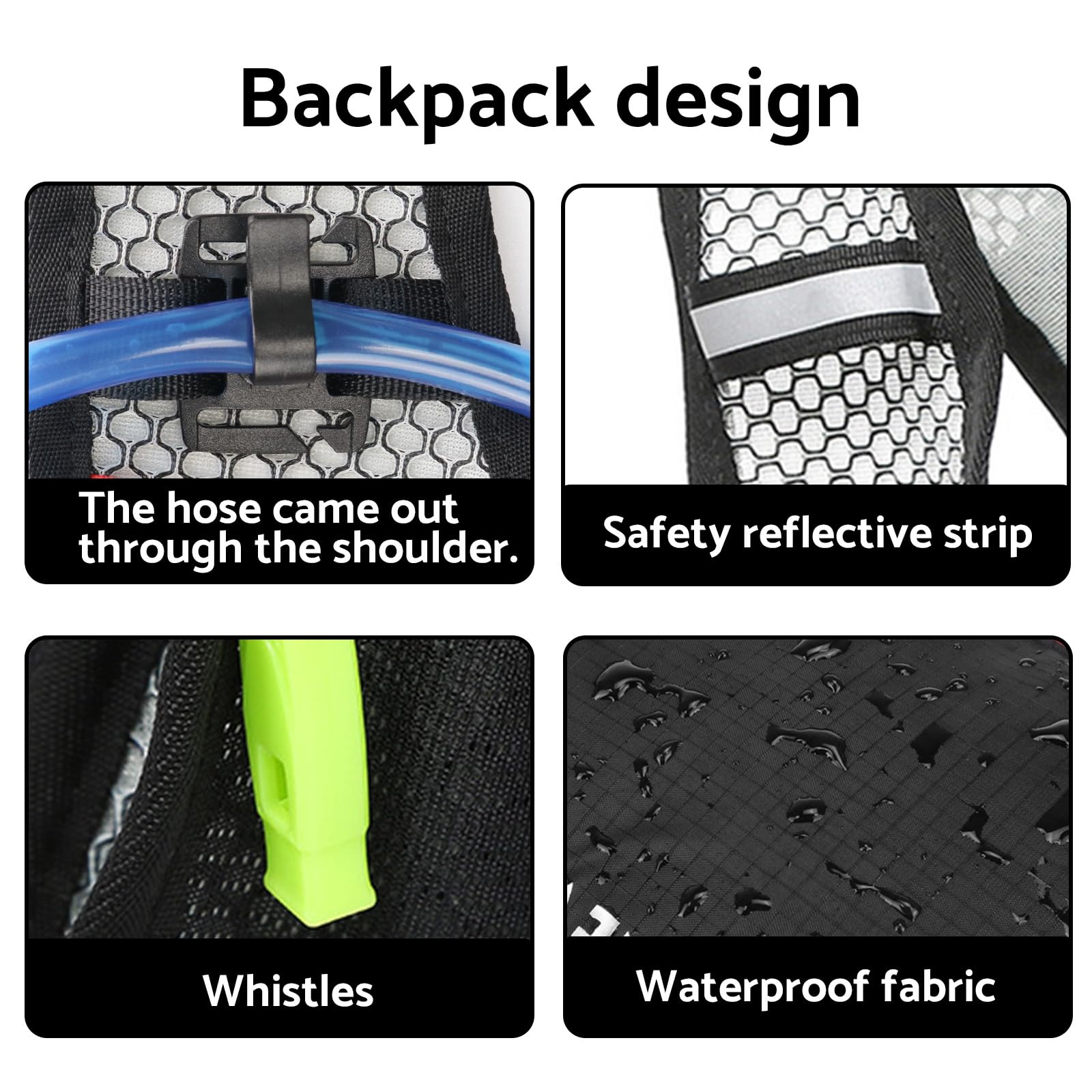 10L Zaino Idratazione Ultraleggero con Vescica da 2L, Gilet da Corsa da Donna, Zaino da Bici da Uomo Impermeabile per Maratona, Campeggio, Escursionismo
