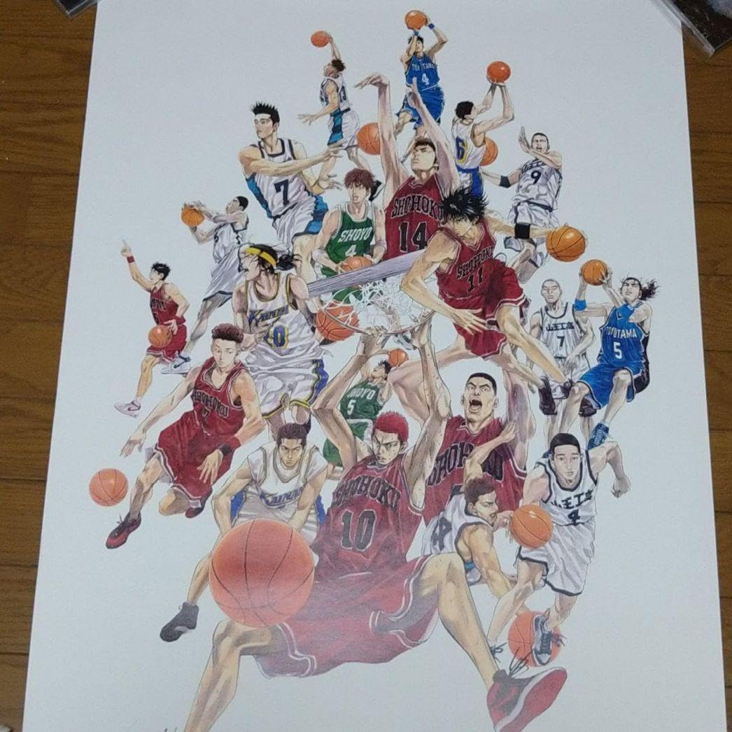 希少・入手困難　スラムダンク　湘北　ロールアップポスター Amazon.co.jp: スラムダンク ポスター 湘北 陵南 海南 翔陽 山王