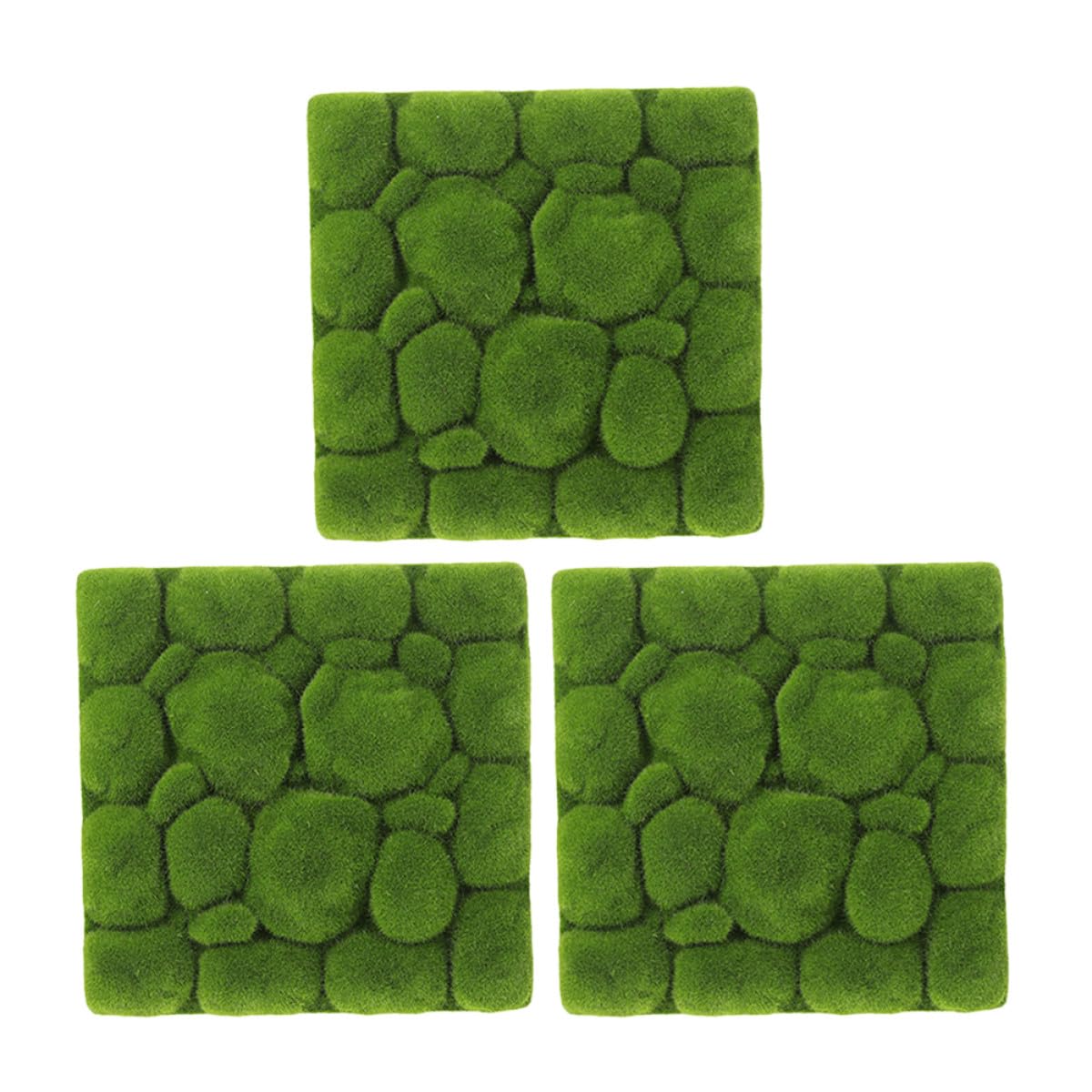 3 Stück Künstliche Moos Schaumstoffplatten 30x30cm Dekoratives Wandmoos Leichtes Kunstmoos für Selbstgemacht Wanddekoration Vielseitig für Innenbereich und Hochzeiten
