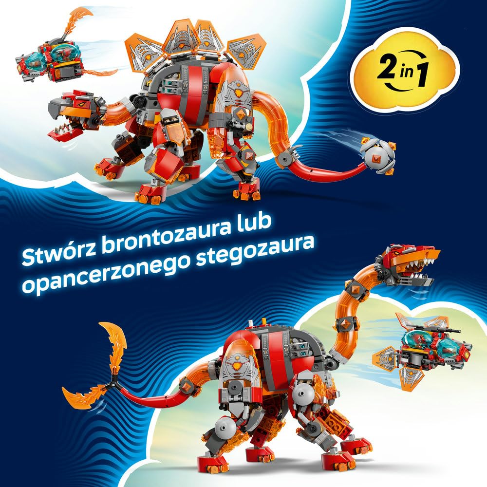 LEGO DREAMZzz Dinostatek kosmiczny 71514 | dinostatek kosmiczny, zestaw klocków, prezent dla chłopca i dziewczynki 9+, przygoda fantasy, 1007 elementów