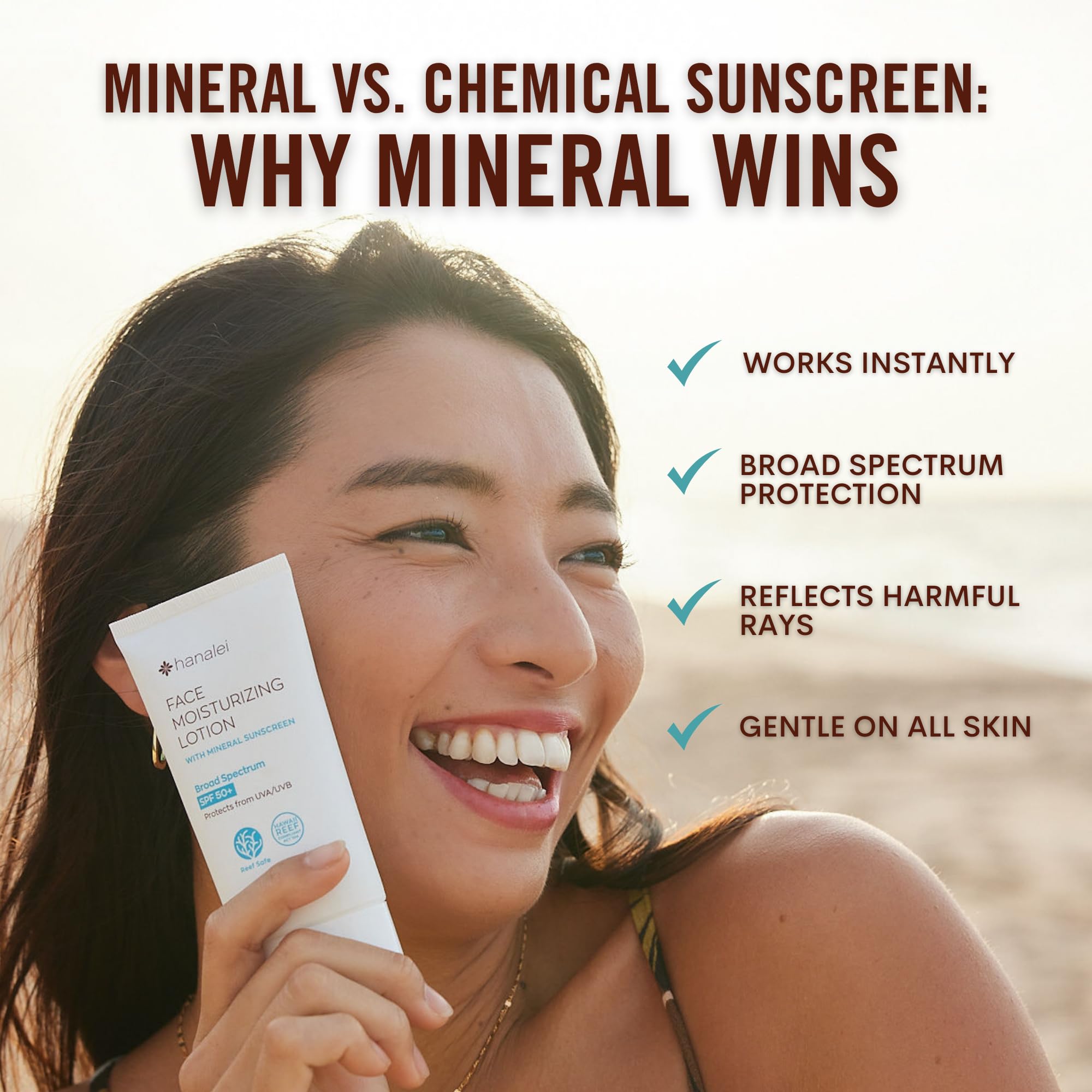 Amazon.com: Hanalei Mineral Sunscreen Face Moisturizer SPF 50