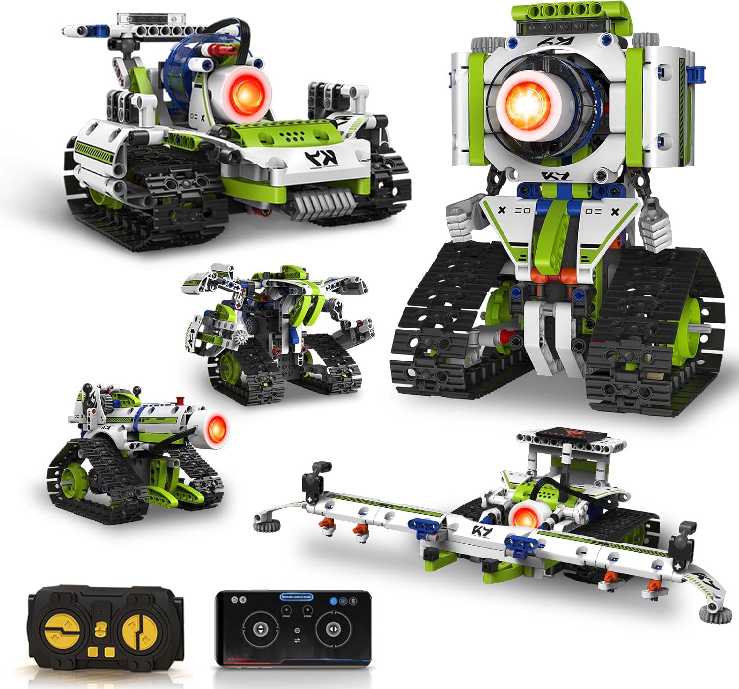 Robot Building Toys with Remote Control, STEM Christmas Birthday Gifts for Kids Boys Ages 8-13, 5 in 1 Science Kit Robotic Models with 337 Pieces
