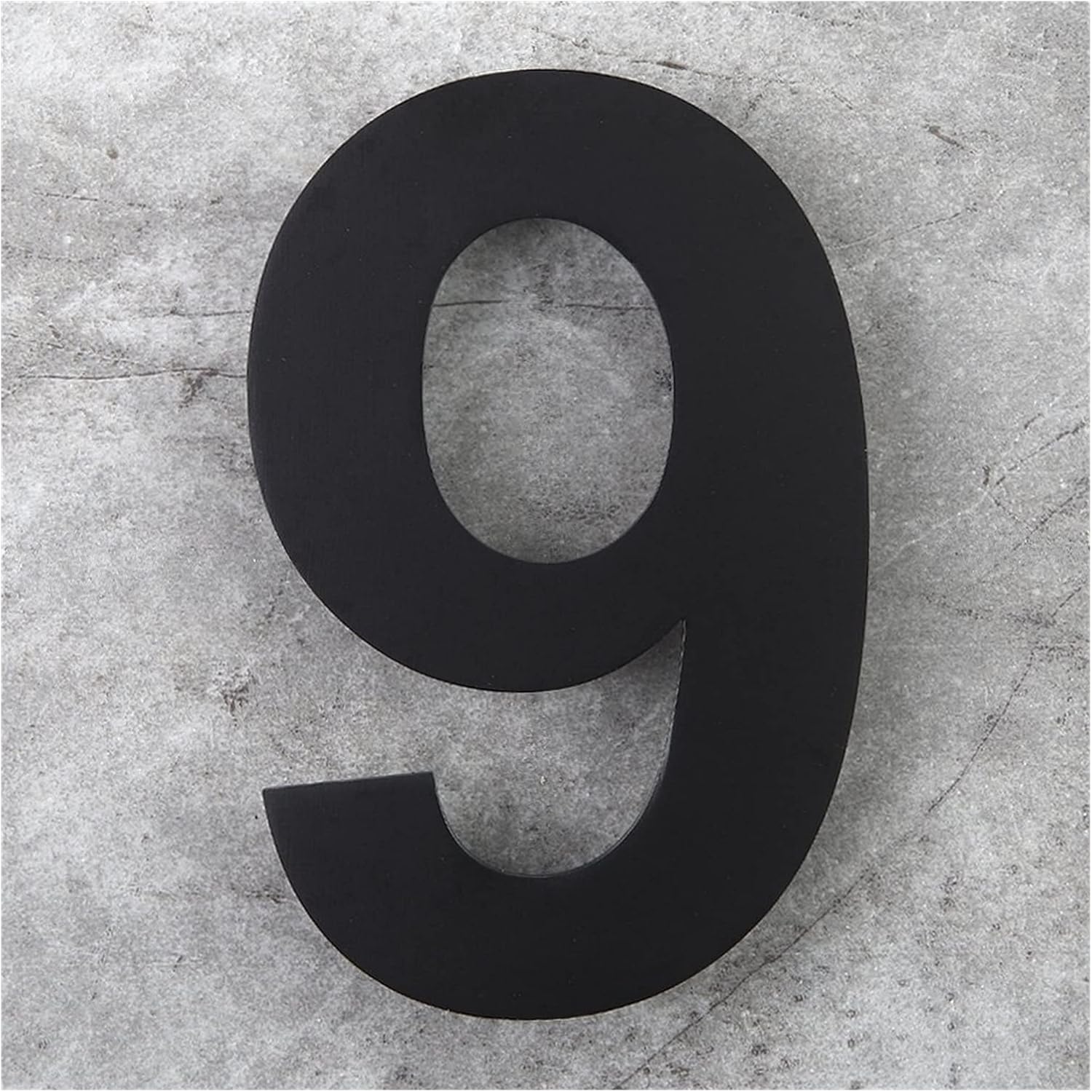 House Number 12 Inch Floating House Numbers Door Sign Mounted Stainless Steel 18-8 Matte Black Digital (Color : Number 5) (Number 9)