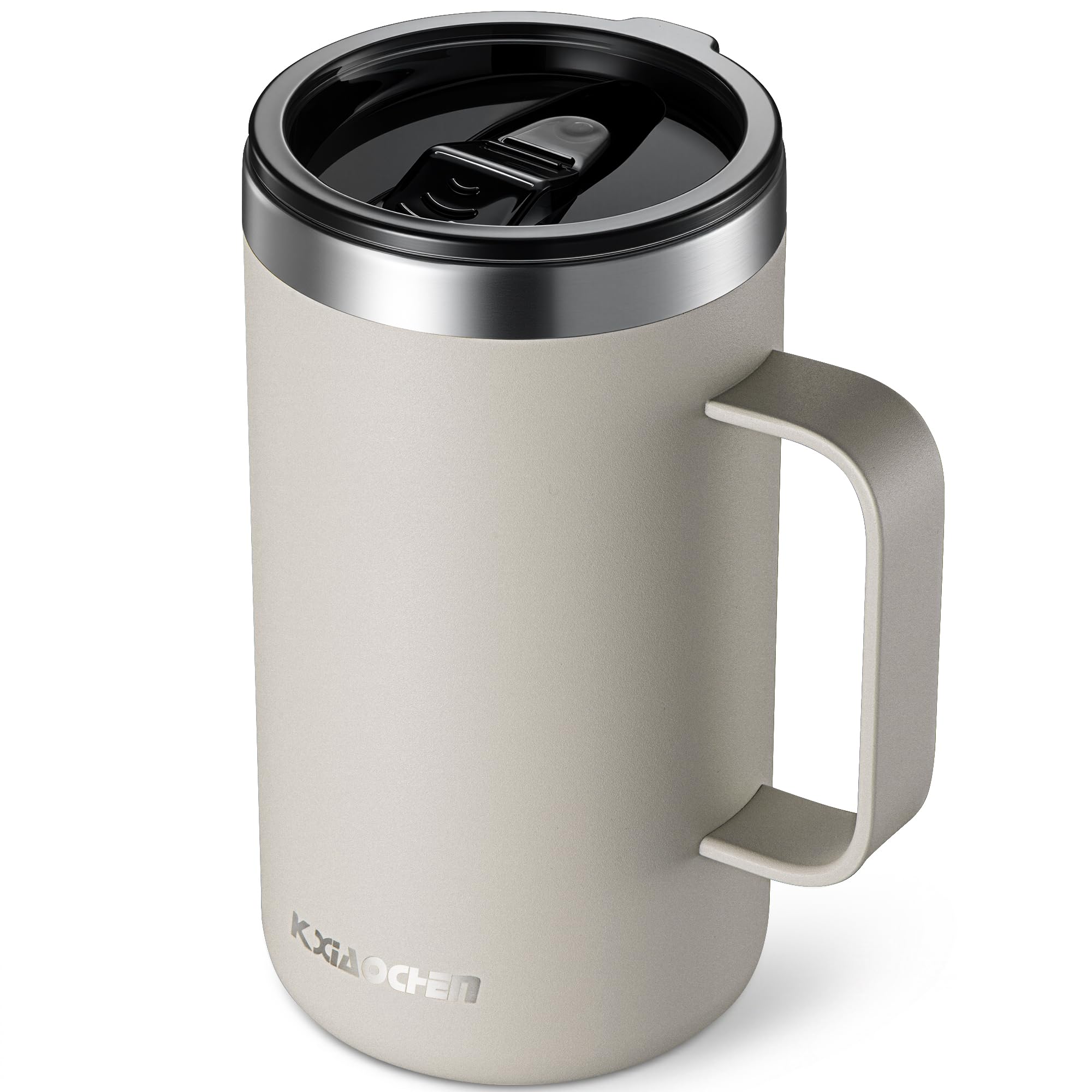 KXIAOCHEN 20 oz Insulated Coffee Mug, Coffee Cup with Lid and Wide Handle