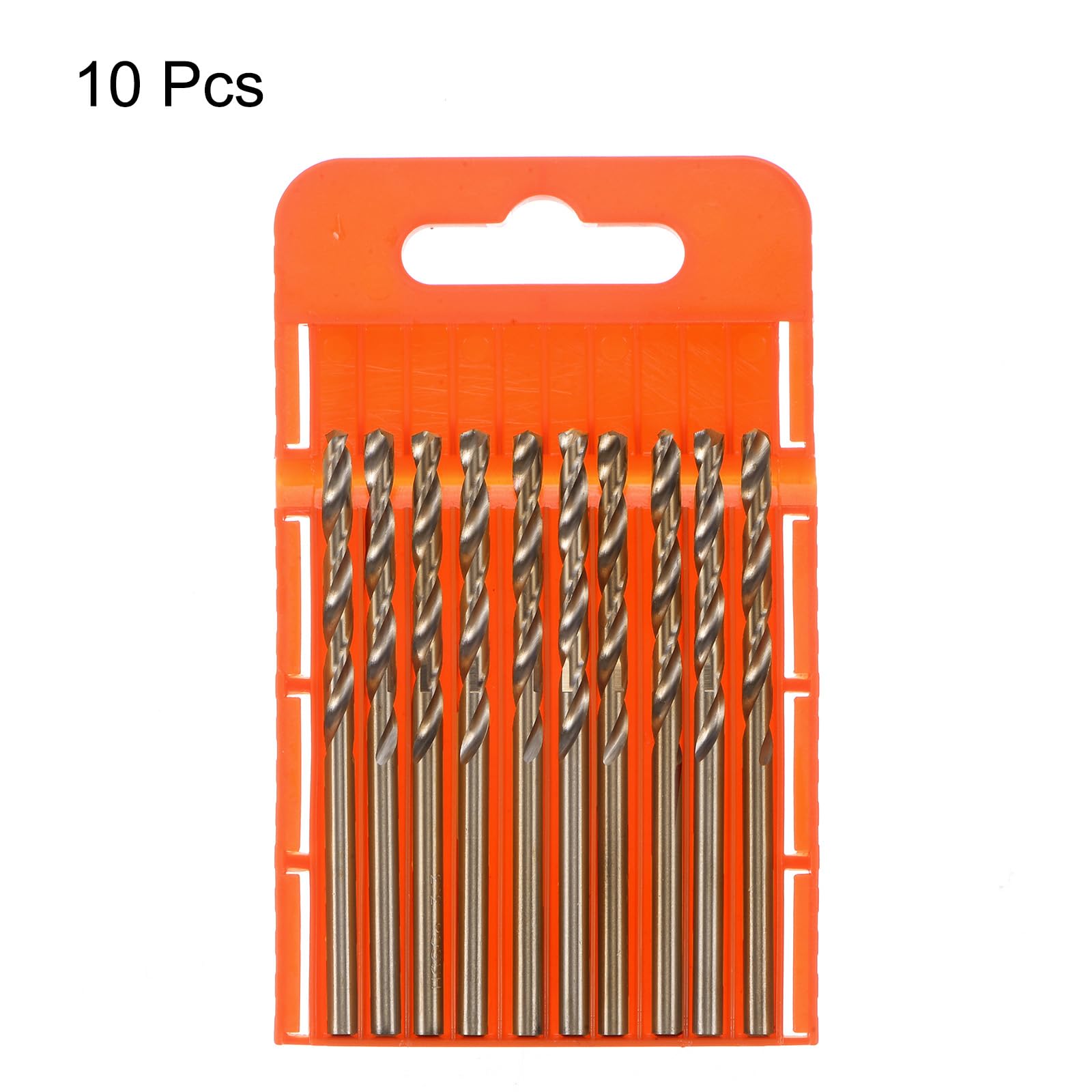 QUARKZMAN 10 sztuk wierteł do wiercenia kobaltu 3,3 mm / 0,13" HSS M35 stal szybkotnąca do stali nierdzewnej, miedzi, drewna, tworzyw sztucznych i innych twardych materiałów
