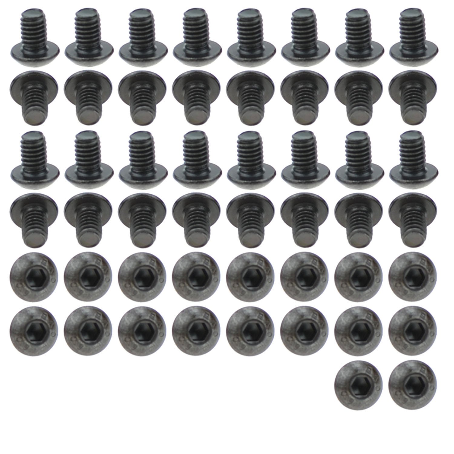 uxcell Lot de 50 boulons à tête hexagonale M4 x 28 mm en alliage d'acier 10, 9