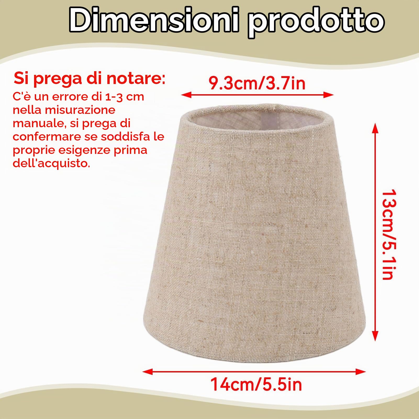 Paralume in Tessuto per Candela Lampadario Lampada da Parete, Set di 6 Paralumi da Comodino E14 da parete, Clip On Paralumi Moderna, Piccolo Paralumi Lampadari Lampadario e Lampada a Muro