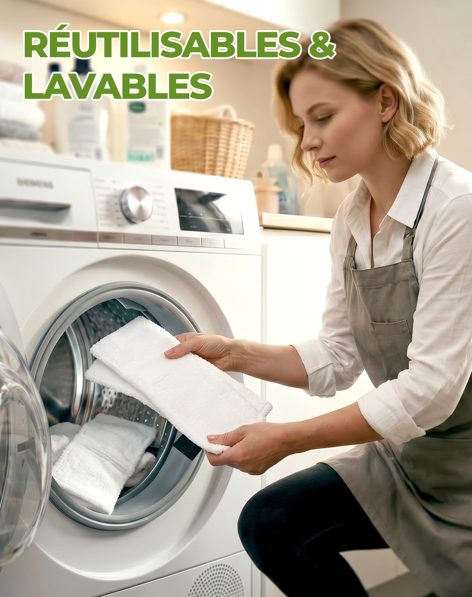 8 pcs Accessoires pour Kärcher SC2 SC3 SC4 SC5 Serpillières pour Karcher Lavettes Lingettes pour Nettoyeur Vapeur EasyFix