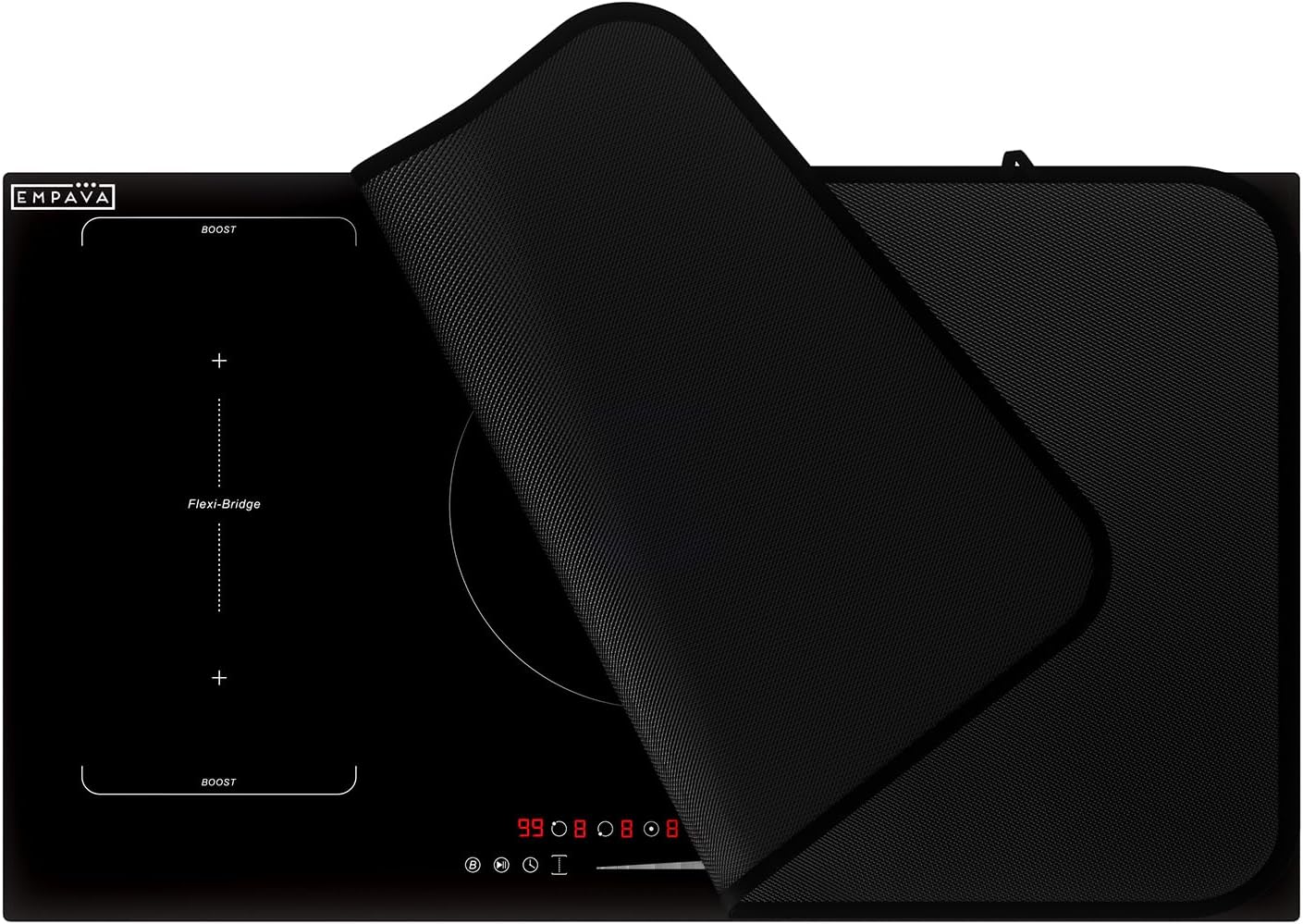 Empava Induction Cooktop Protector Covers Mat, Black (30"X20")