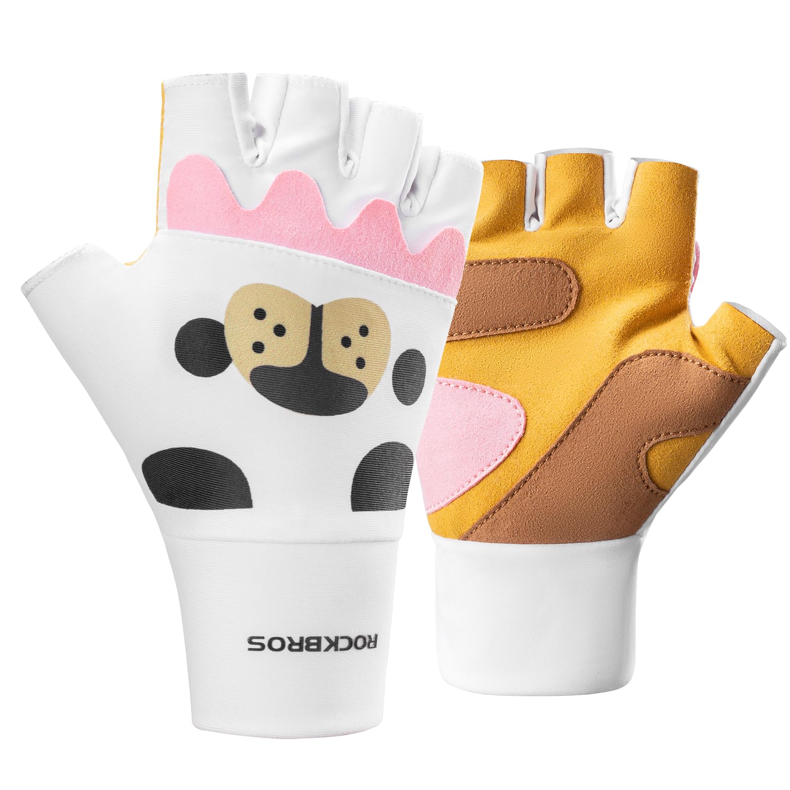 ROCKBROS Kinder Fingerlose Handschuhe, Halbfinger Fahrradhan