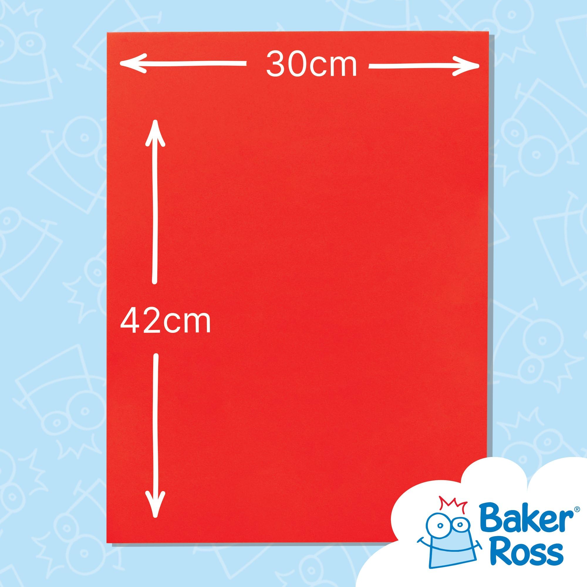 Baker Ross Lot De 10 Plaques De Feutre Colorées – 23 X 30 Cm – Pour Bricolage Et Déco