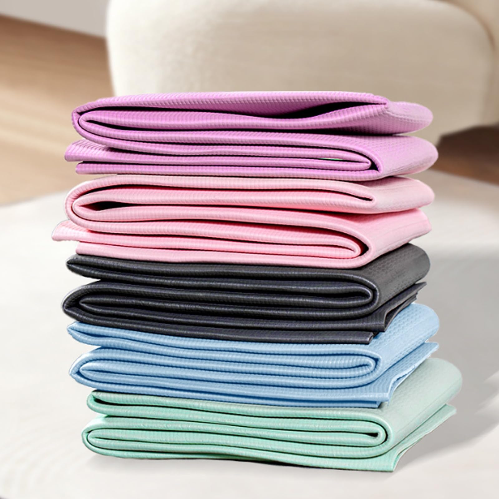 Pieghevole Tappetino Yoga Ecologico In Elastomero Antiscivolo Tappeto Allenamento Termoplastico per Pilates Fitness Palestra Donne/Uomini Interno/Esterno