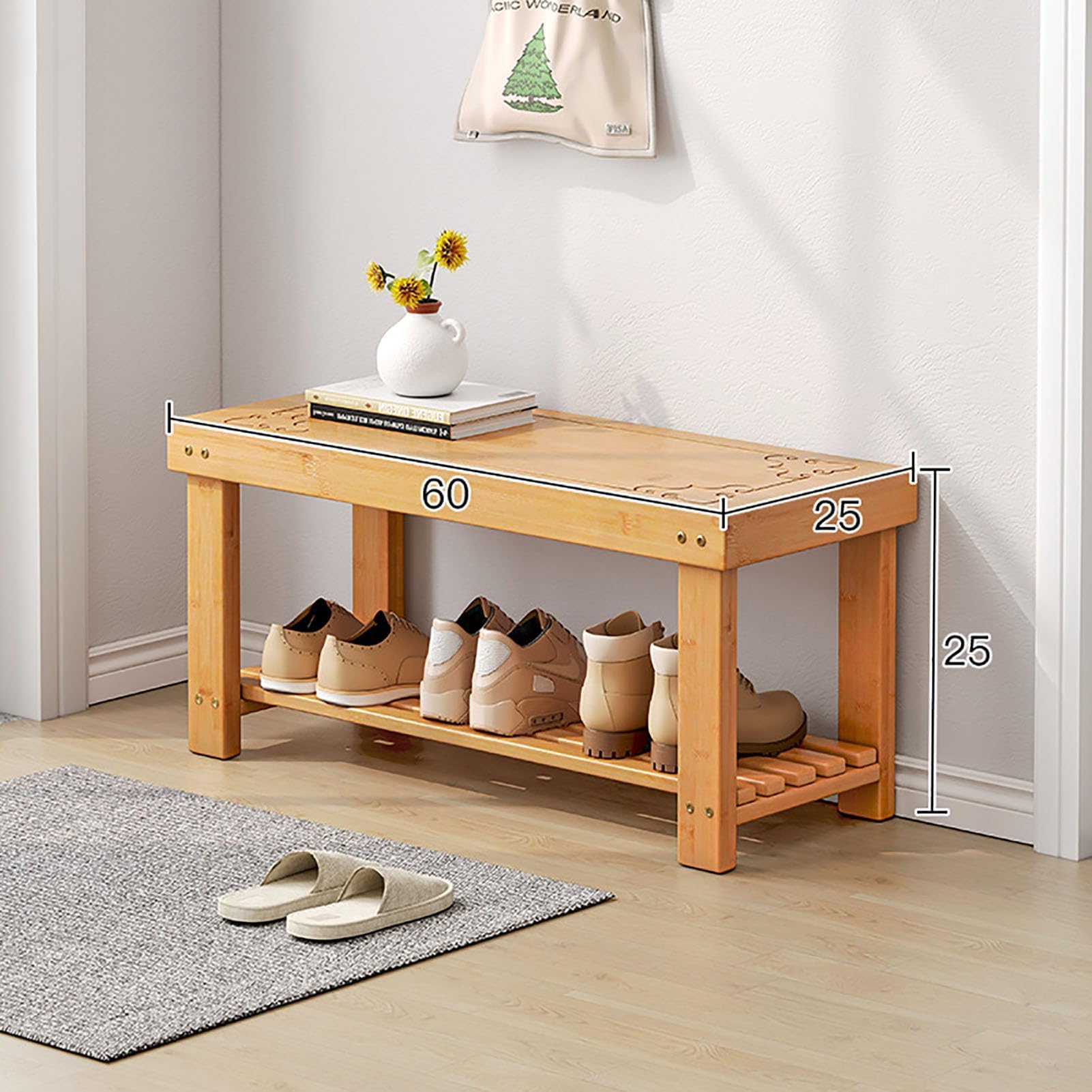 Banc d'entrée avec rangement pour optimiser les petits espaces
