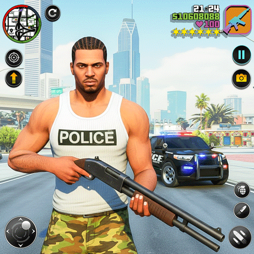 Polizeiwagen-Verfolgungssimulator 2025: Cop Duty City Patrol-Fahrspiel: Echte Gangster-Verfolgungsjagd und Polizeiwagen-Fahrspaß