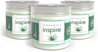 Wipex Odor Eliminator Gel Jar - Inspire Lemongrass 15oz, Odor Eliminator for Home, Effective Odor Absorber for Long-Lasting Freshness, Ideal for Rooms, Offices & Yoga Studios, 3pk