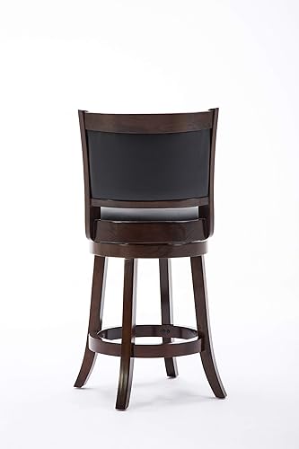 Miniatura 50 de Boraam Augusta - Silla alta giratoria de altura Negro -,Negro/Cappuccino,Negro/Cerezo,Marrón/Capuchino,Capuccino,Cereza,Cepillo de alambre