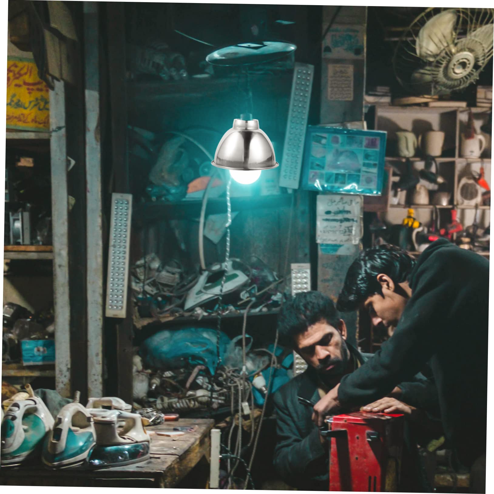 LOT DE 2 Anciens Abat-jours Lustre Suspension Lampe En Pâte De Verre