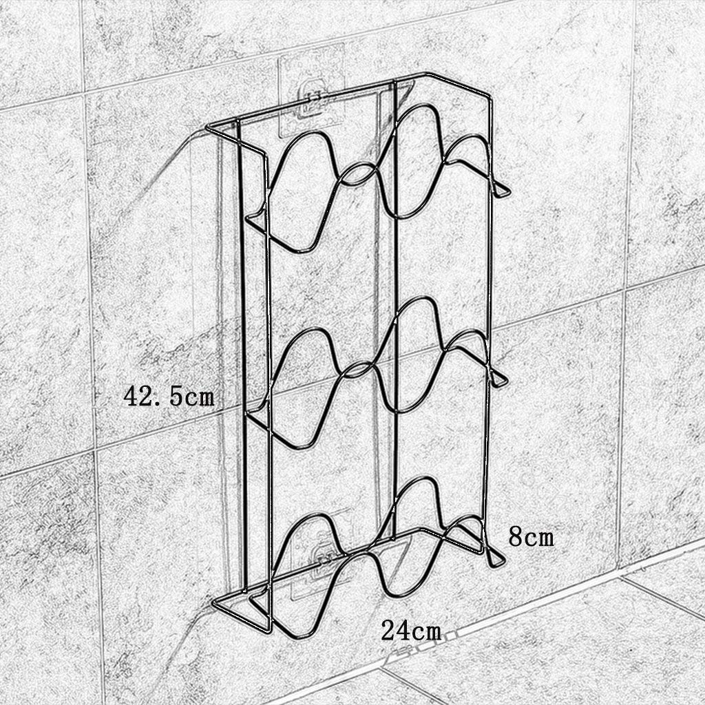 Portapantofole A 3 Livelli In Ferro - Scarpiera Salvaspazio, Stabile, Per Ingresso O Bagno, Nero, 46x25cm - Foto 11