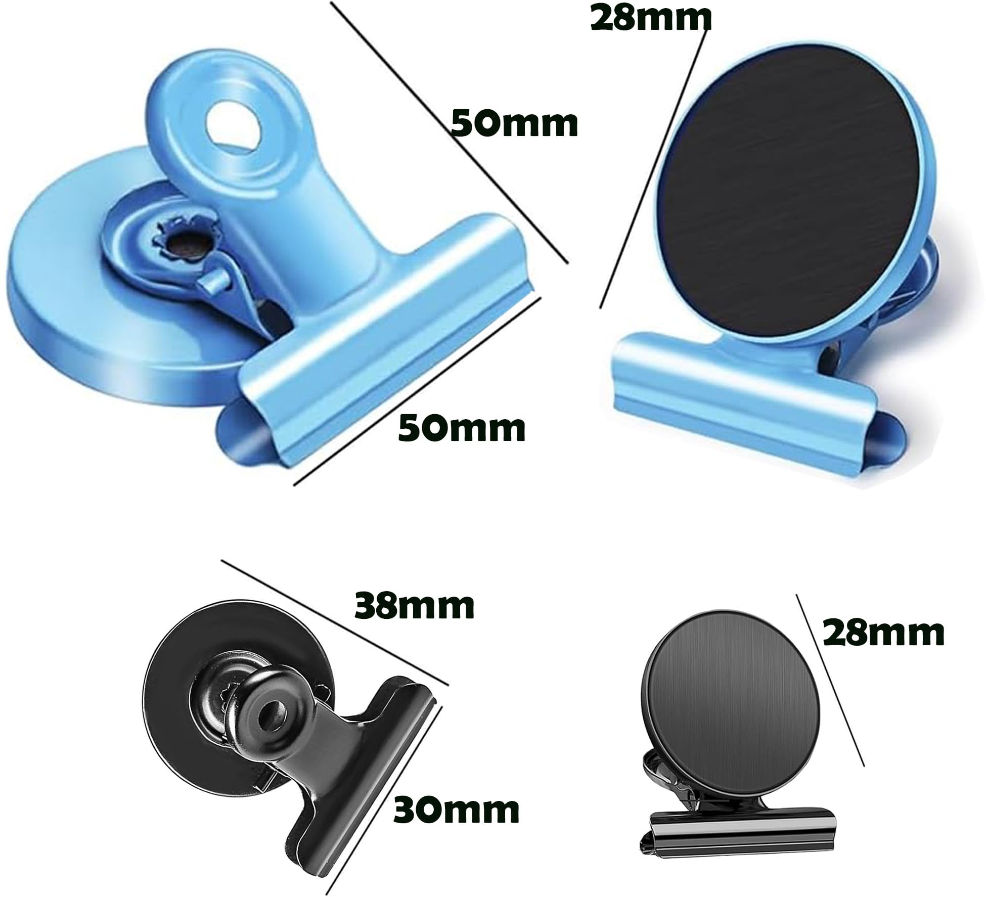18 stuks multi-gekleurde magnetische metalen klemmen