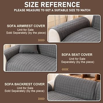 Non-Slip, Stain-Resistant, Preventing Pets, Dark Grey Sofa Covers, 1 Piece