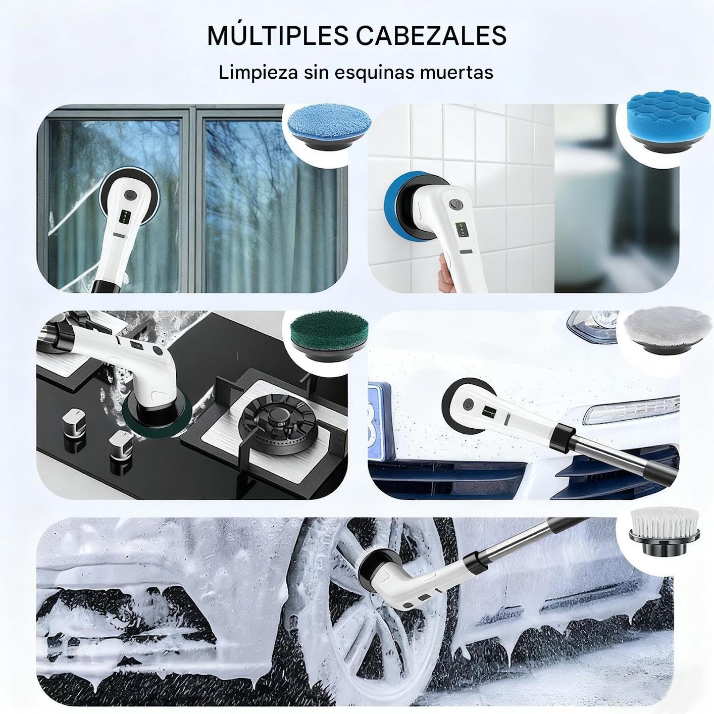 Cepillo De Eléctrico para Baño Herramienta Giratoria Impermeable | Cepillo Eléctrico Para Ducha Para Hogar Azulejos Ducha Fregaderos De Cocina Bañeras Juntas De Azulejos Y Muebles De Exterior