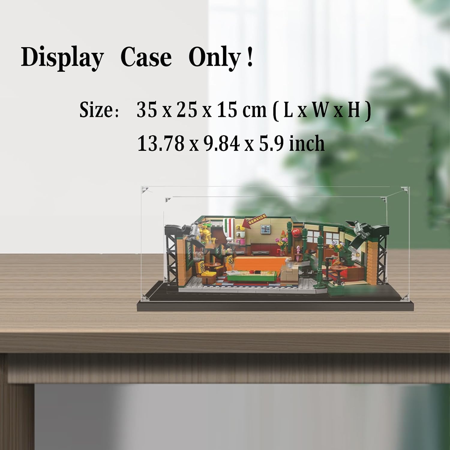Display Case for Lego 21319 - Acrylic Clear Display Box for [Friends Central Perk-] - 13.78x9.8x5.9inch/35x25x15cm