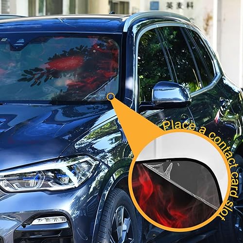Miniatura 2 de Parasol plegable para parabrisas de automóvil, con estampado de ojos de mujer, protección contra rayos UV, parasol para mantener tu vehículo fresco