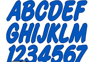 Marine Letters for Boats: Stiffie Whip-One Blue 3" Alpha-Numeric Identification Stickers