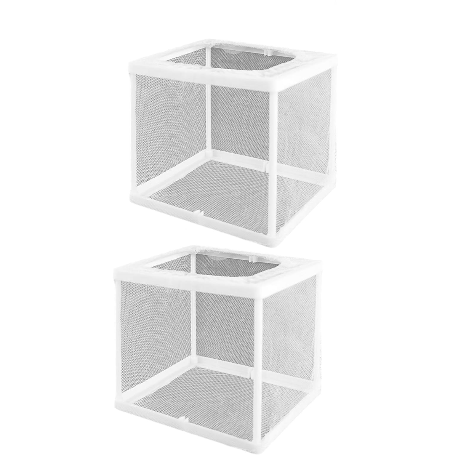 Kalttoy Small 2Pcs Protective Aquariums Breeding Cage Netting Nursery Tanks With Suction Cup For Fry Rearing And Secure Observation Aquariums Breeding Container