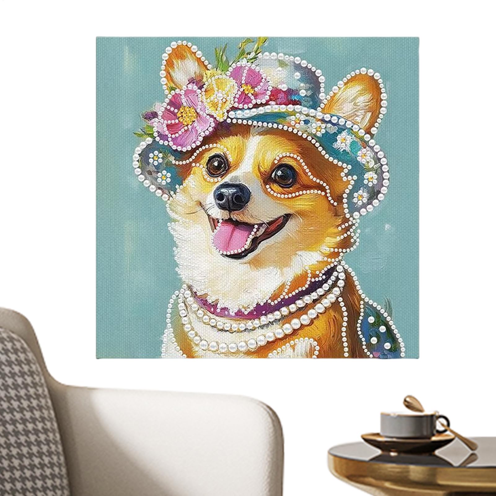 Kit de pintura con perlas de 30x30 cm para decoración del hogar 8