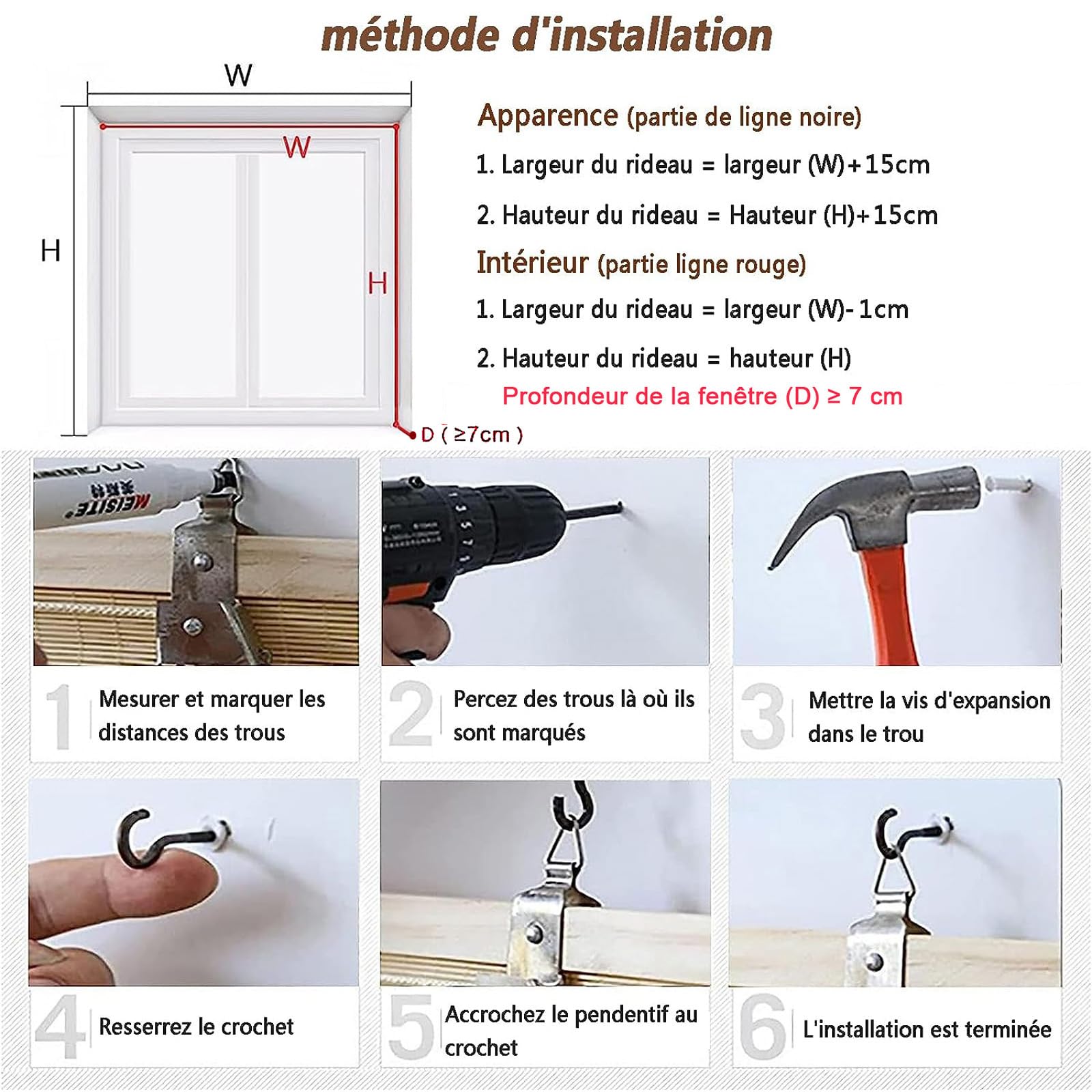 Store Enrouleur Bambou Naturel/Store Venitien Bois/Store Fenetre Occultant Exterieur,Protection Solaire Intimité Écran,pour Fenêtres/Portes,Personnalisable,Largeur×Hauteur (100cm x 230cm)