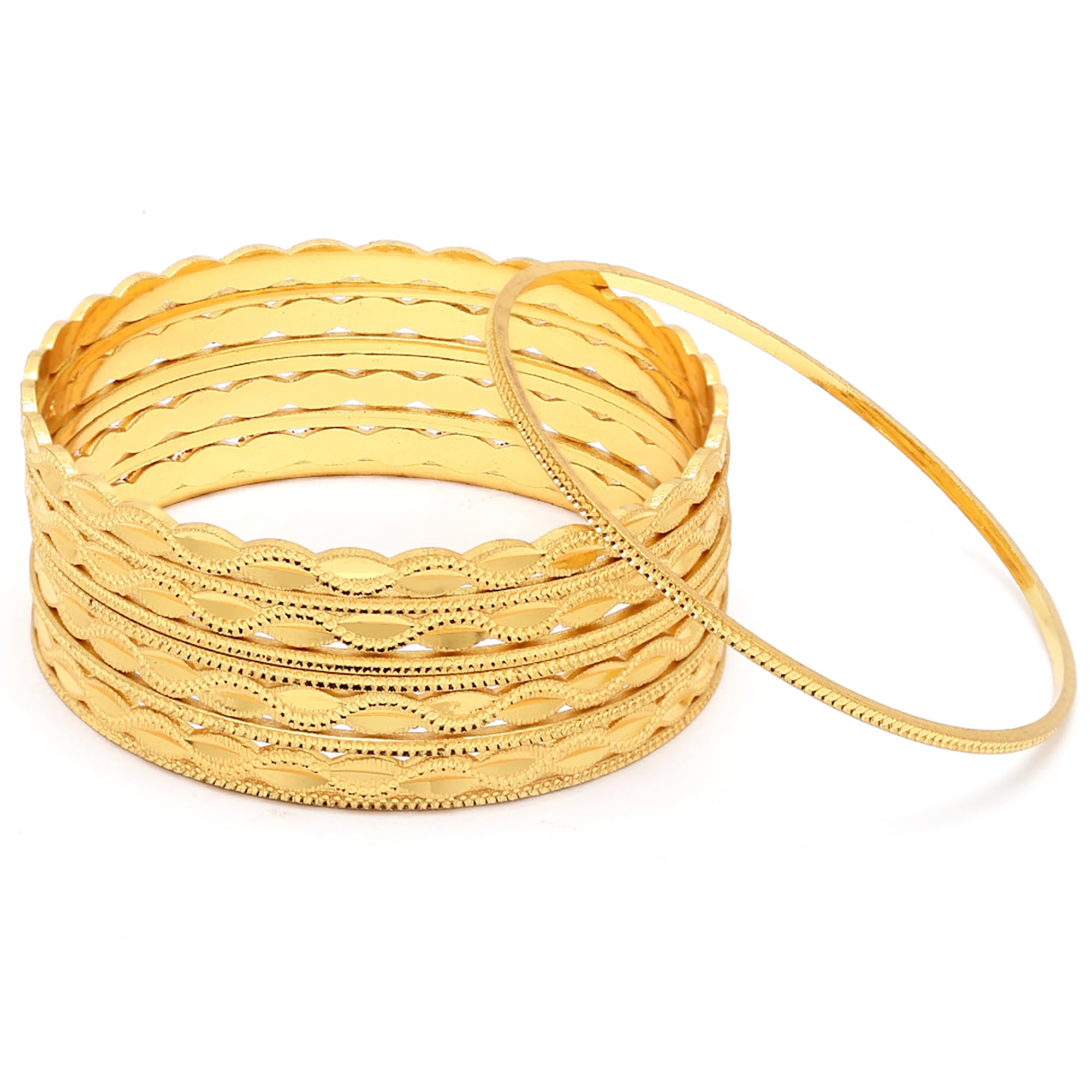 ZENEME Fashion Latest One Gram Gold Plated Set of 10 Traditional Bangles for Women and Girls (2.6 Inch) (B0BFRVCJ63) Amazon Price History, Amazon Price Tracker