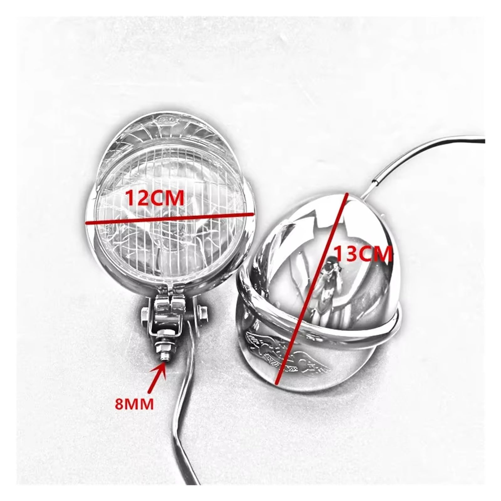 Fari LED Anteriori Fendinebbia Cromati 12V per Moto - Coppia Faretti