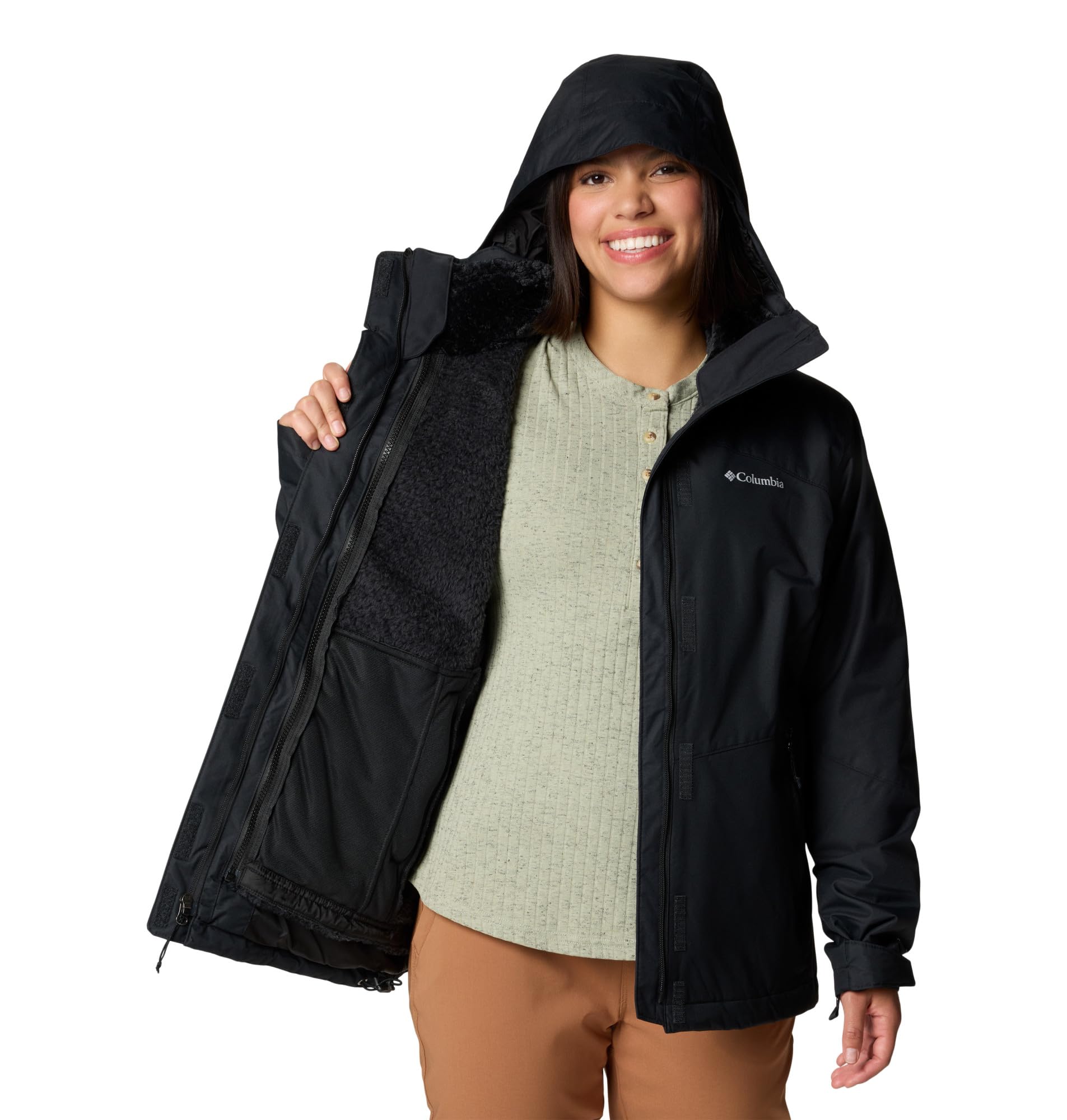 Columbia Bugaboo III Fleece Interchange Kadın Mont Siyah S