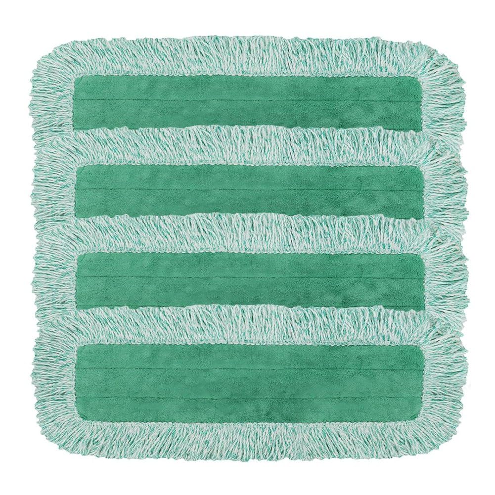 CTRLZS 4pc Dust Mop Pads for Microfiber Dust Mop,Mop Replacement with Fringe-Reusable Wet & Dry Cleaning Flat Mop System Refill